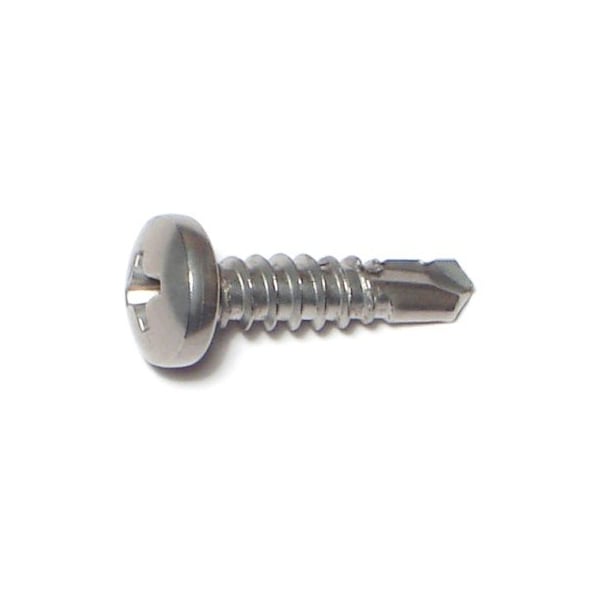 Midwest Fastener Self-Drilling Screw, #10 x 3/4 in, Zinc Plated Stainless Steel Pan Head Phillips Drive, 100 PK 09838 - main